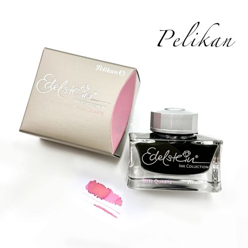 德國 Pelikan 百利金 Edelstein 逸彩系列 2023年度色 墨水（ Rose Quartz 水晶玫瑰）