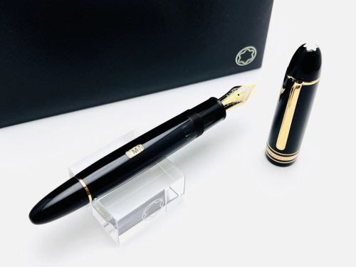 ☆8成新☆ 德國 MONTBLANC 149 大方盒款 (筆尖SteO D刻印）M尖 MB8178