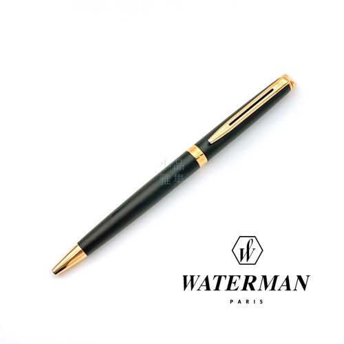 法國 Waterman 雋雅系列 原子筆（霧黑金夾）