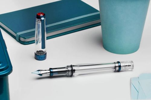 臺灣 TWSBI 三文堂 Vac 700R 透明色 負壓上墨鋼筆（湛藍）