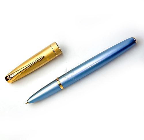  ☆庫存新品☆ 派克 Parker 100 老款 金蓋淺藍色 鋼筆  GH-1900K