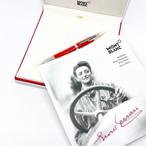 =中古美品=MONTBLANC 萬寶龍名人系列 Enzo Ferrari 恩佐‧法拉利 14K金尖 鋼筆 (#127173_ 極新品）