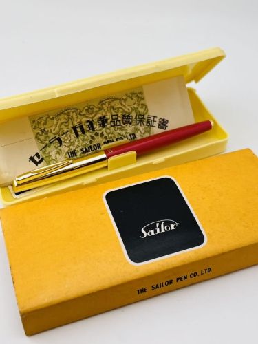 =中古美品= SAILOR 老寫樂 14K 桃紅色金夾 50年代 GH-1640K