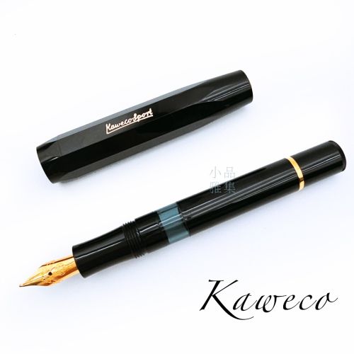 德國 Kaweco sport 經典 活塞鋼筆 黑色金尖