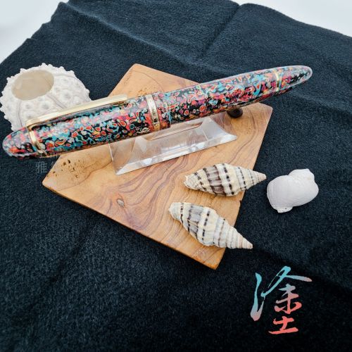 德國 MONTBLANC 萬寶龍 帝王系列 149 14C金 鋼筆 職人昆陽 漆塗 -彩緒迷宮 