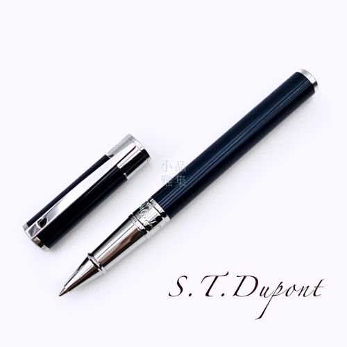 法國 S.T. Dupont 都彭 D-Initial 系列 鋼珠筆（深藍銀夾）