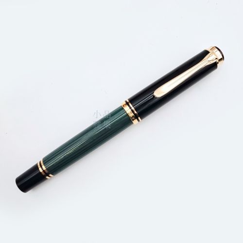 =中古美品=德國 Pelikan 百利金 M400 14C金 M尖 鋼筆（綠條金夾）