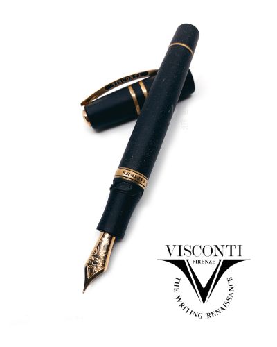 義大利 Visconti HOMO SAPIENS 智人 火山熔岩 18K 鋼筆 （金夾負壓）