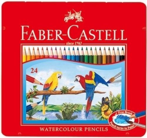 德國 Faber-Castell 輝柏 24色 水性色鉛筆-附水彩筆(115925)