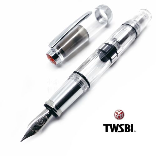 臺灣 TWSBI 三文堂 mini AL 鋁合金版透明活塞鋼筆（銀色）