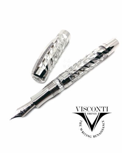 義大利 Visconti 925純銀 WaterMark 限量 23K PD尖 負壓上墨 鋼筆