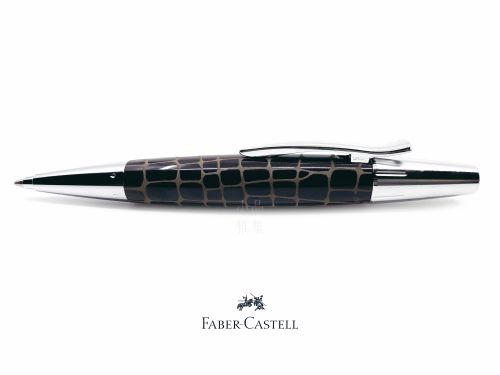 德國 Faber-Castell 輝柏 E-Motion系列 天然樹脂 鱷魚紋 深褐色 原子筆（148355）