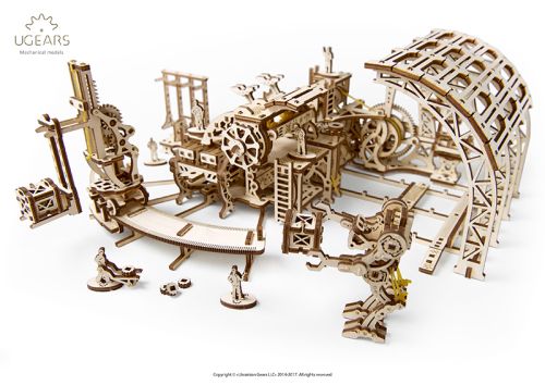 烏克蘭UGEARS 木製自我推進模型 -  機械小鎮：機器人工廠 Robot Factory model