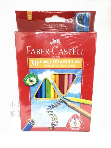 德國 Faber-Castell 輝柏 大三角彩色鉛筆3.3mm-30色(16-116538-30)