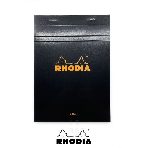 法國 RHODIA N°16 黑色上翻筆記本 148mmx210mm A5 空白內頁（160009C）