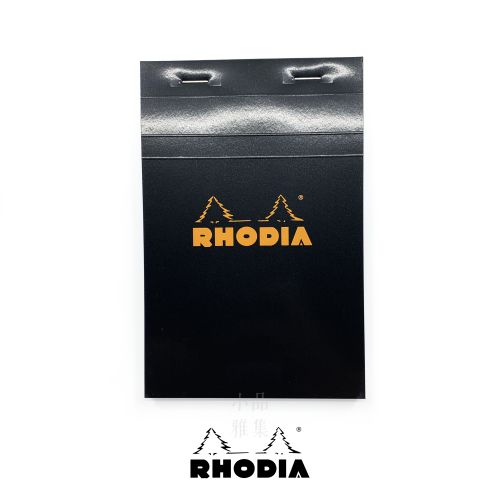 法國 RHODIA N°14 黑色上翻筆記本 110mmx170mm 方格內頁（142009C）