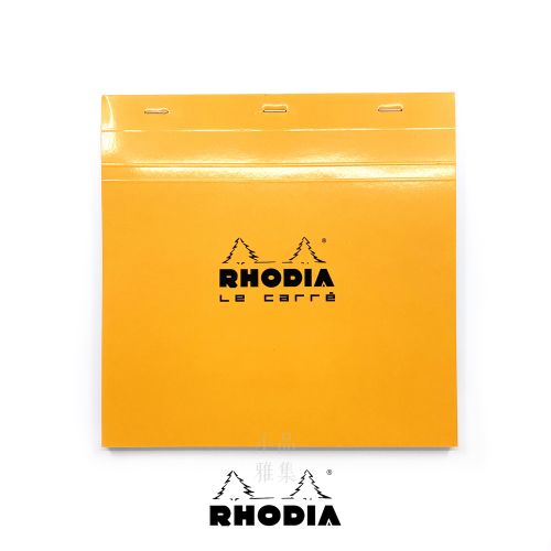 法國 RHODIA N°210 橘色上翻筆記本 210mmx210mm 方格內頁（210200C）