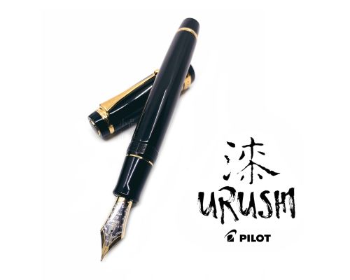 日本 PILOT 百樂 Custom Urushi 硬橡膠 漆塗 30號尖 18K 鋼筆（黑） 