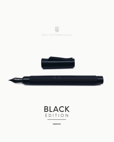 德國 Graf von Faber-Castell 經典原創條紋 TAMITIO 鋼筆（Black Edition 全黑款）