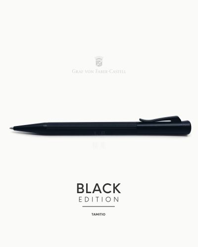 德國 Graf von Faber-Castell 經典原創條紋 TAMITIO 原子筆（Black Edition 全黑款）