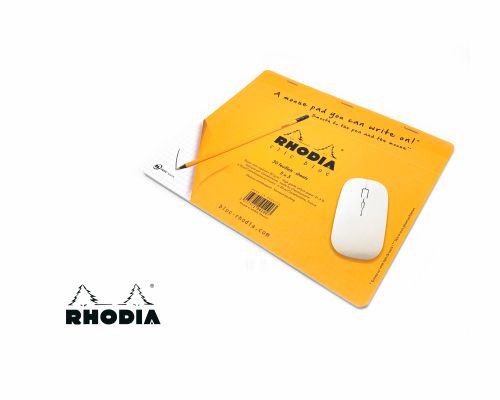 法國 RHODIA Clic Bloc系列 Mouse Pad 橘色 兩用 滑鼠墊隨寫筆記本 方格內頁 （194100）