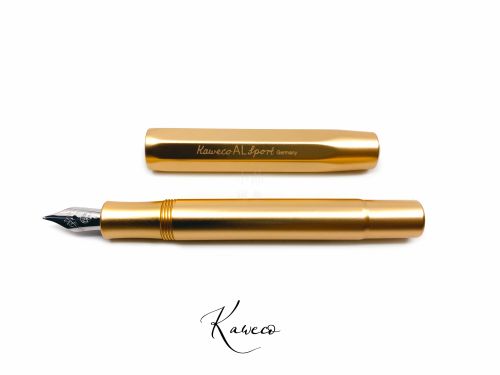 德國 Kaweco AL Sport 鋼筆（限量 Gold 金色款）可加購短鋼皮套