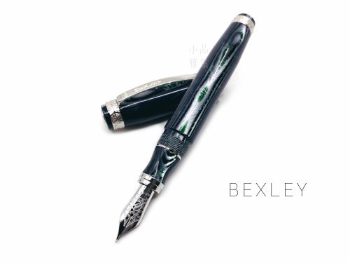 美國 Bexley Golden Age 黃金時代 限量150支 18K 鋼筆（Triangles三角形）綠銀