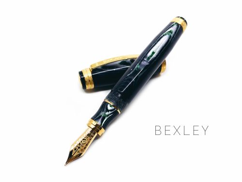 美國 Bexley Golden Age 黃金時代 限量150支 18K 鋼筆（Ｗaves 波浪）綠金