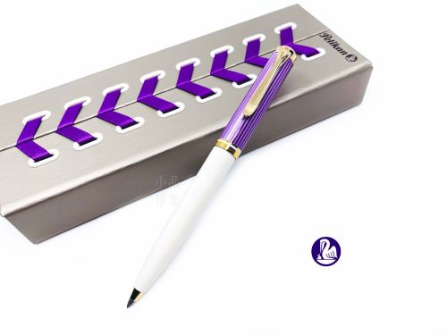 德國 Pelikan 百利金 k600 Violet-White 紫條 原子筆