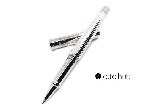 德國 OTTO HUTT 奧托赫特 精工藝 | Design04 直條扭索紋 925純銀 鋼珠筆