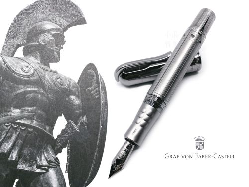 德國 Graf von Faber-Castell Pen of the year 2020年度限量筆 Sparta 斯巴達傳奇 限量310支 18K金 鋼筆（典藏銀白款）